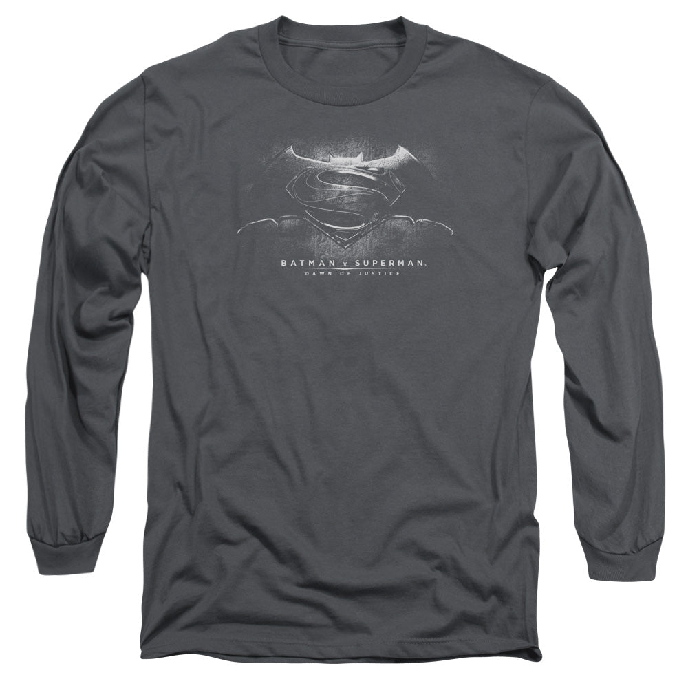 Batman v Superman Bw Logo Long Sleeve T-Shirt