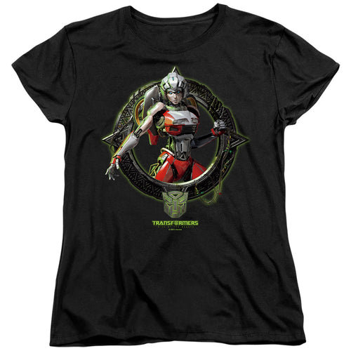 Transformers Arcee Circle Frame Womens T-Shirt