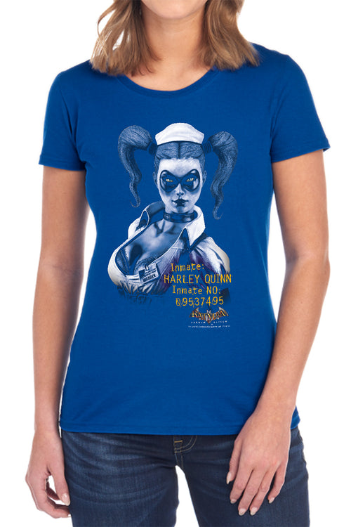Batman Arkham Harley Quinn Womens T-Shirt