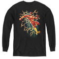 Justice League Flash Symbol Knockout Youth Long Sleeve T-Shirt