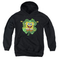 Spongebob Squarepants St. Patrick's Day Spongey Four Leaf Clover Youth Hoodie