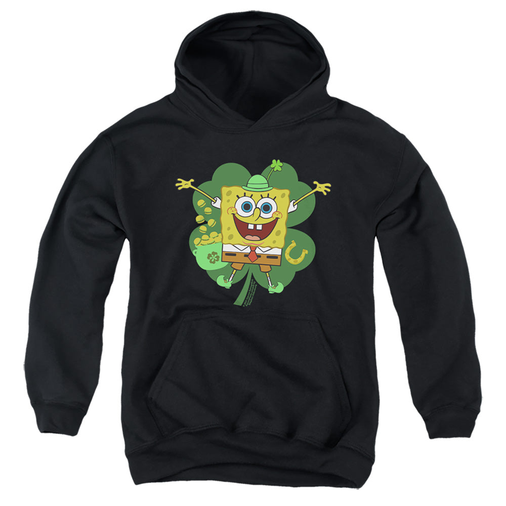 Spongebob Squarepants St. Patrick's Day Spongey Four Leaf Clover Youth Hoodie