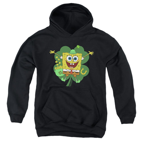 Spongebob Squarepants St. Patrick's Day Spongey Four Leaf Clover Youth Hoodie
