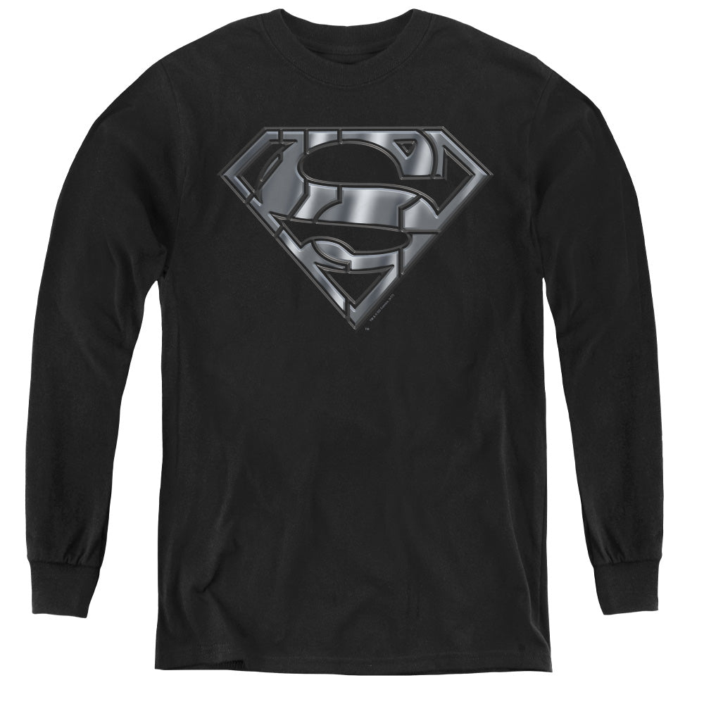 Superman Mech Shield Youth Long Sleeve T-Shirt