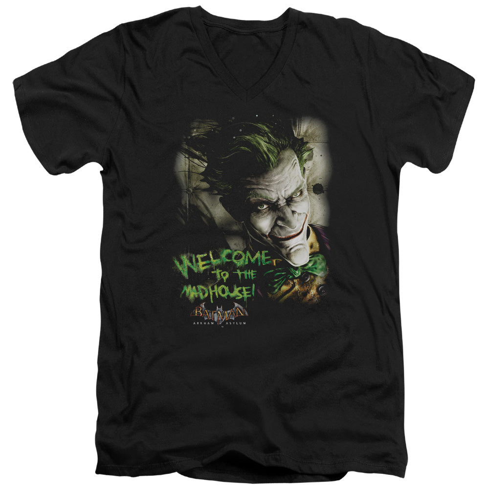 Batman Welcome To The Madhouse V-Neck T-Shirt