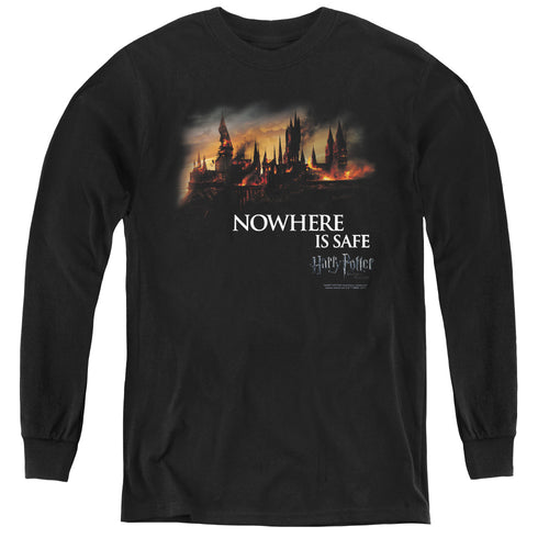 Harry Potter Burning Hogwarts Youth Long Sleeve T-Shirt