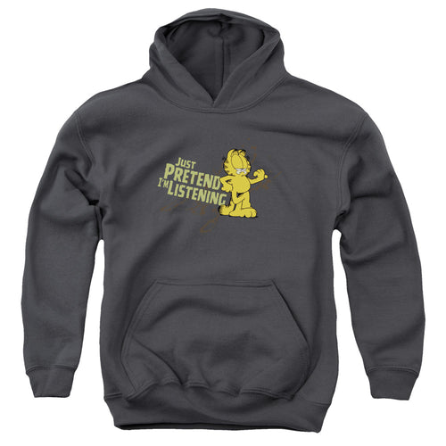 Garfield Just Pretend Im Listening Youth Hoodie