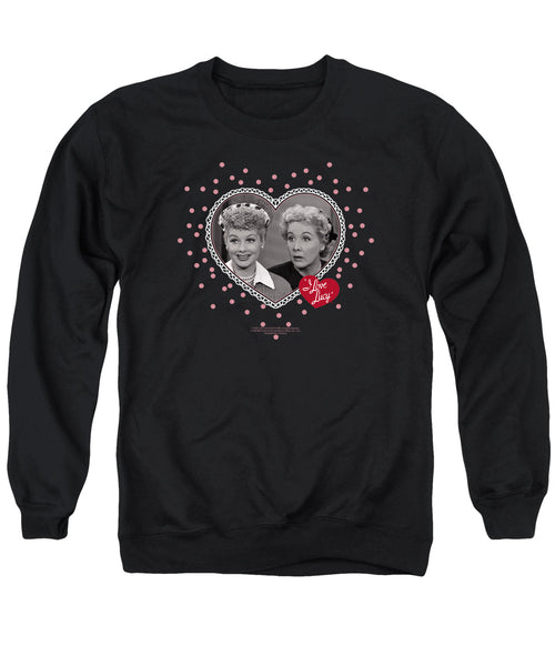 I Love Lucy Hearts And Dots Crewneck Sweatshirt
