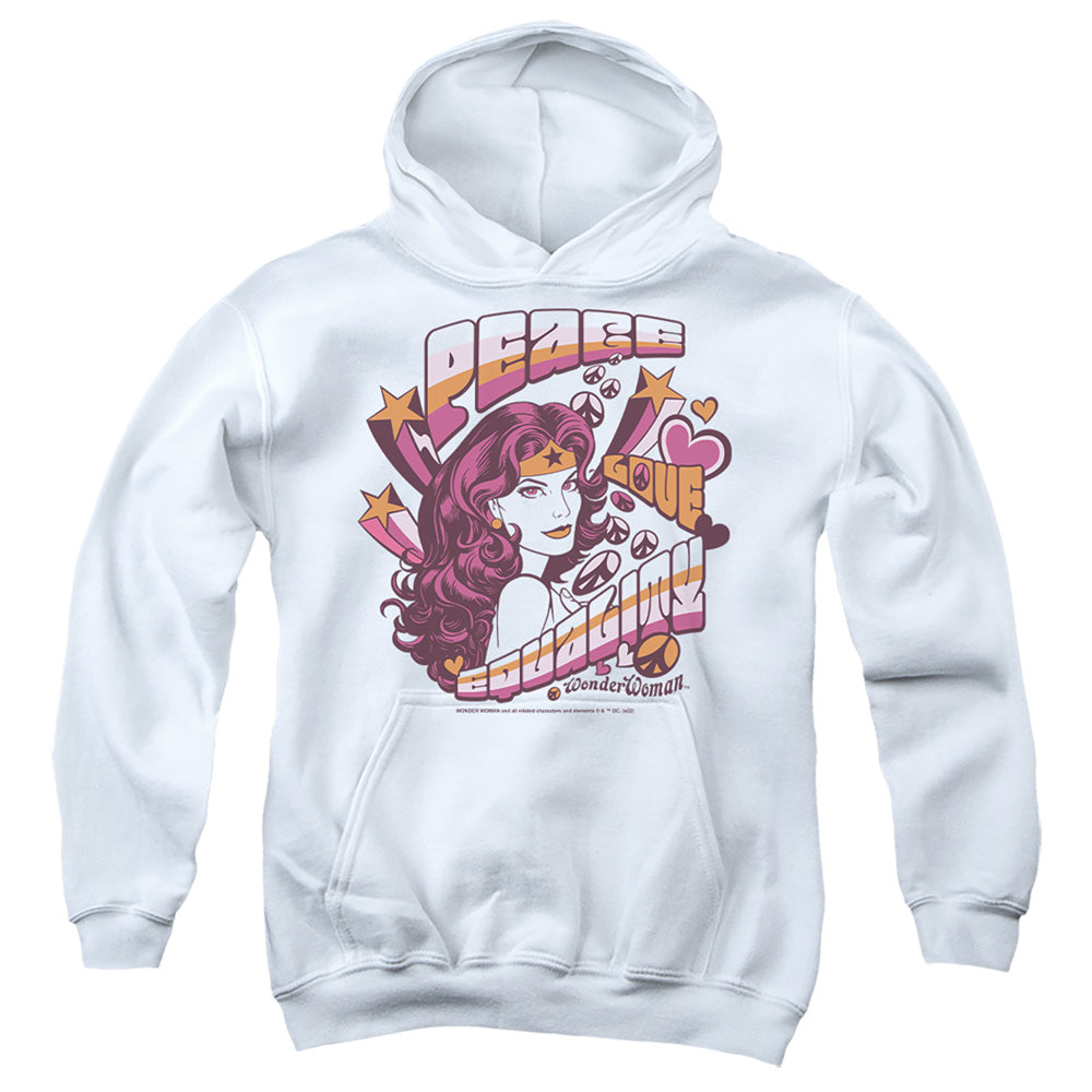 Wonder Woman Peace and Love Youth Hoodie
