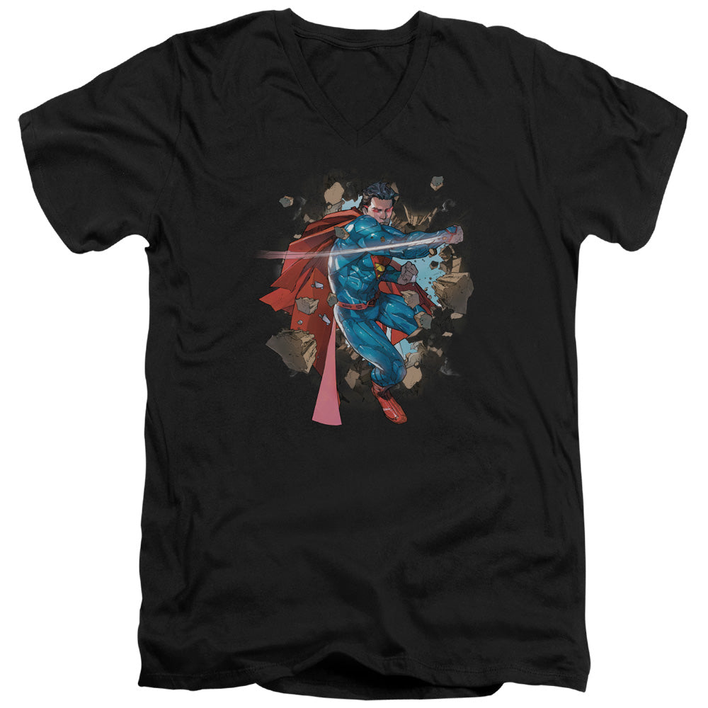 Superman Rock Breaker V-Neck T-Shirt