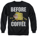 Spongebob Squarepants Before Coffee Meme Crewneck Sweatshirt