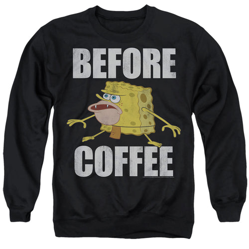 Spongebob Squarepants Before Coffee Meme Crewneck Sweatshirt