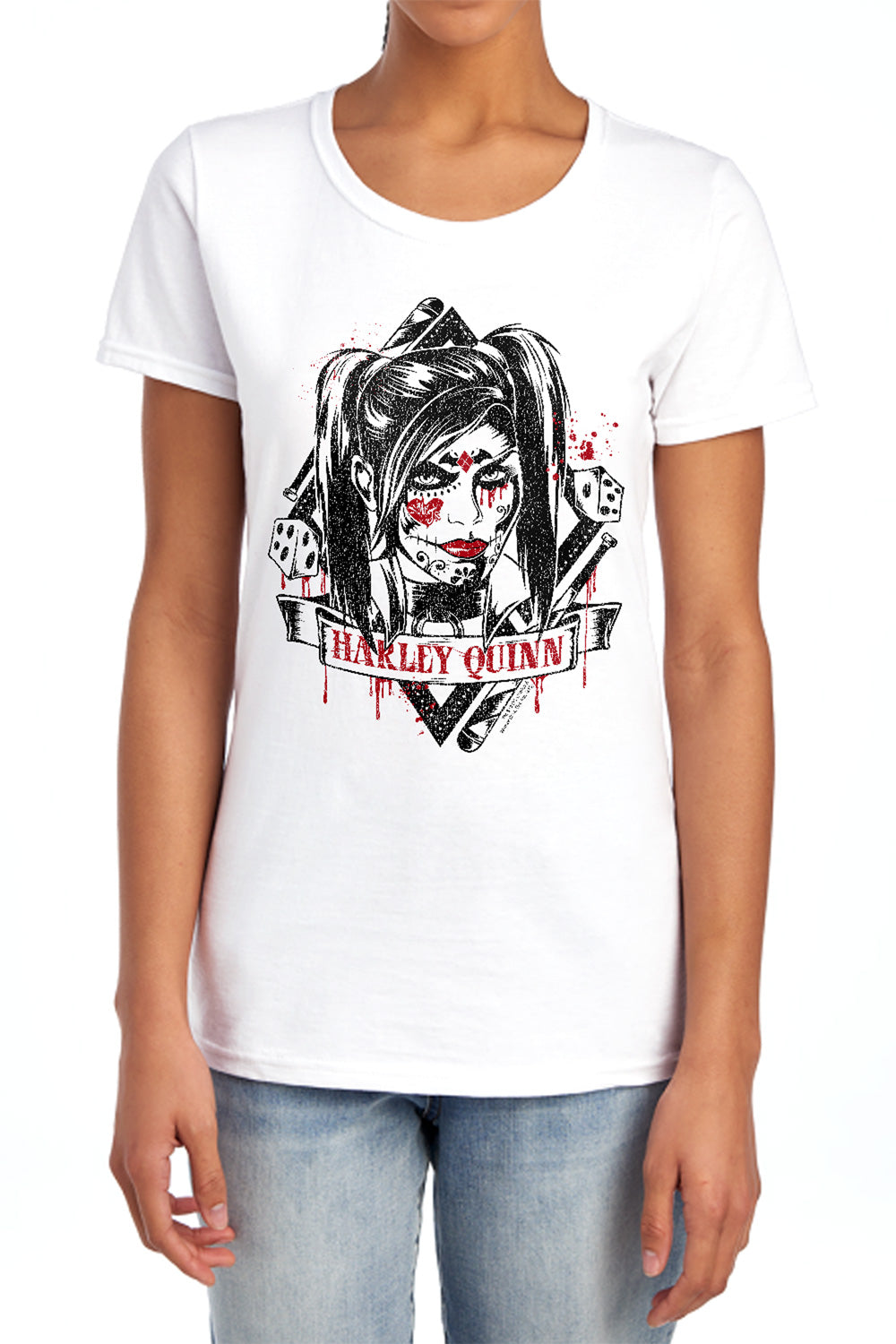 Batman Sugar Quinn Womens T-Shirt
