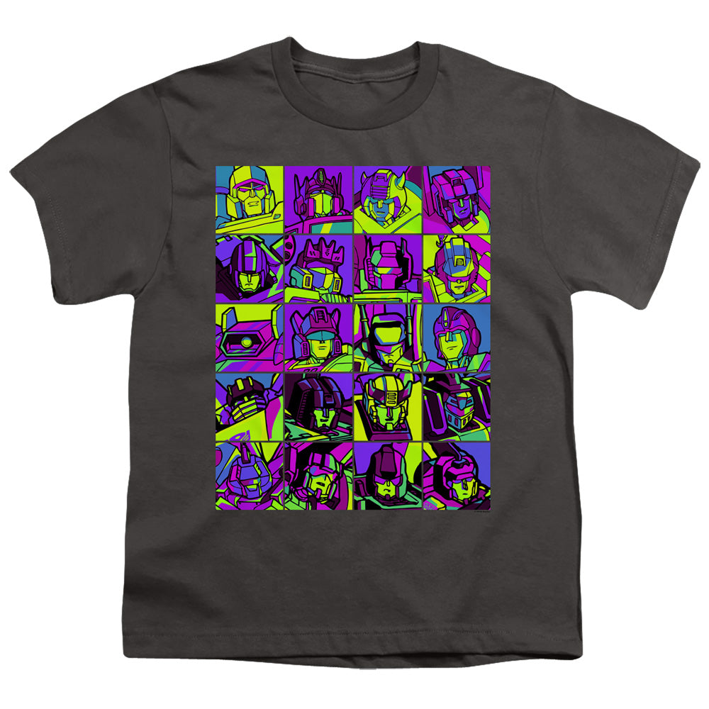 Transformers Squares Charcoal Youth/Toddler T-Shirt