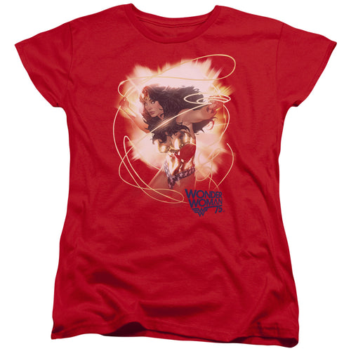 Wonder Woman 75th Burst Womens T-Shirt