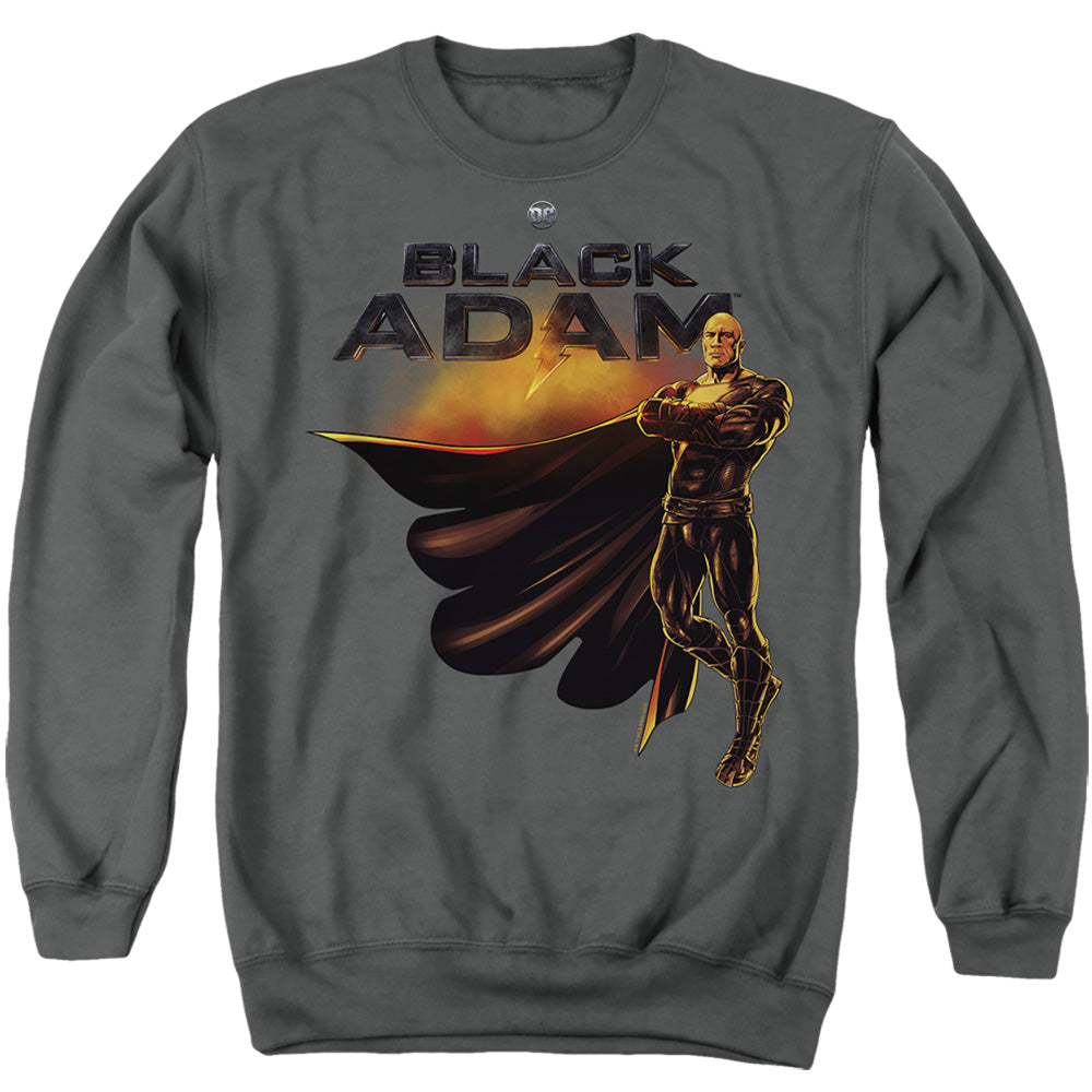 Black Adam Black Adam Logo With Character Crewneck Sweatshirt