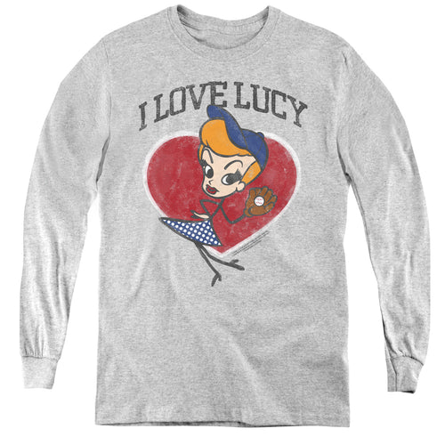 I Love Lucy Baseball Diva Youth Long Sleeve T-Shirt