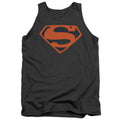 Superman Vintage Shield Collage Charcoal Tank Top