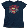 Superman Chain Breaking Womens T-Shirt