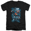 Superman Stormy Flight V-Neck T-Shirt