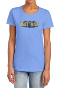 Batman Vintage Logo Splatter Womens T-Shirt