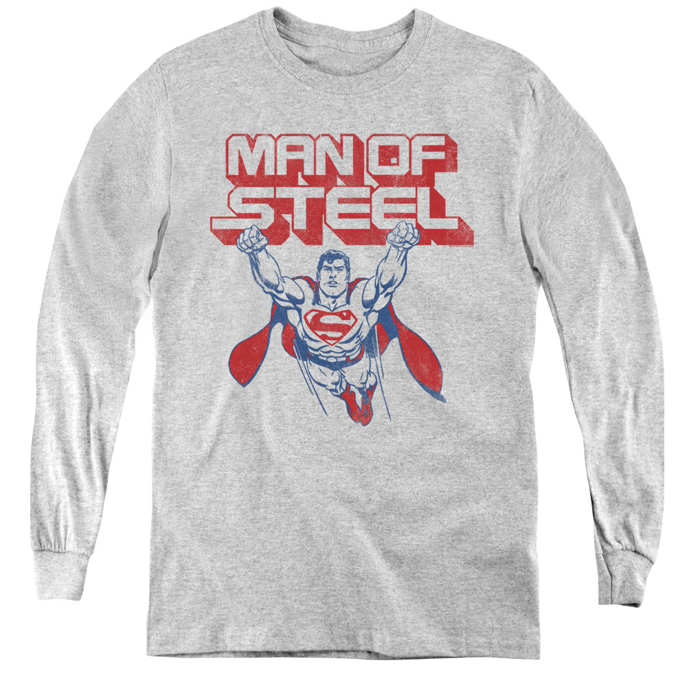 Superman Steel Retro Youth Long Sleeve T-Shirt
