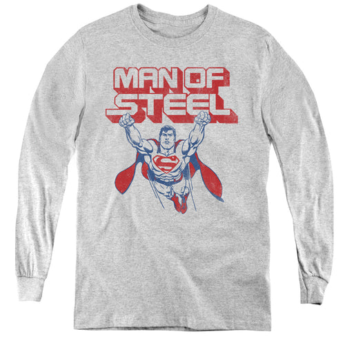 Superman Steel Retro Youth Long Sleeve T-Shirt