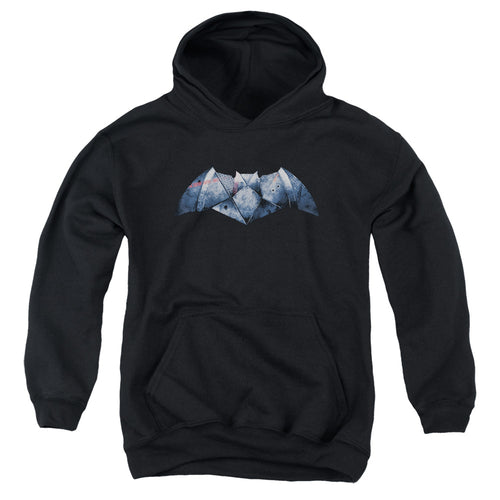 Batman v Superman Plated Bat Logo Youth Hoodie