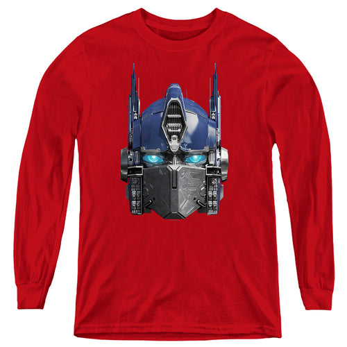 Transformers Optimus Prime Head Youth Long Sleeve T-Shirt