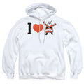 Christmas I Heart Santa White Pullover Hoodie