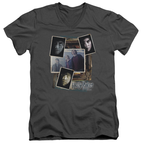 Harry Potter Trio Collage V-Neck T-Shirt