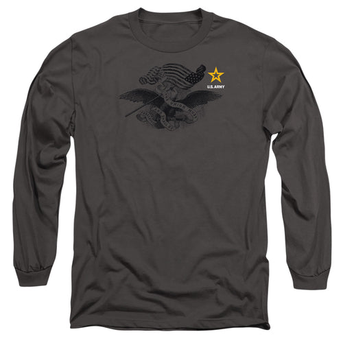 US Army Eagle and Flag Long Sleeve T-Shirt