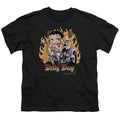 Betty Boop Biker Flames Boop Youth/Toddler T-Shirt