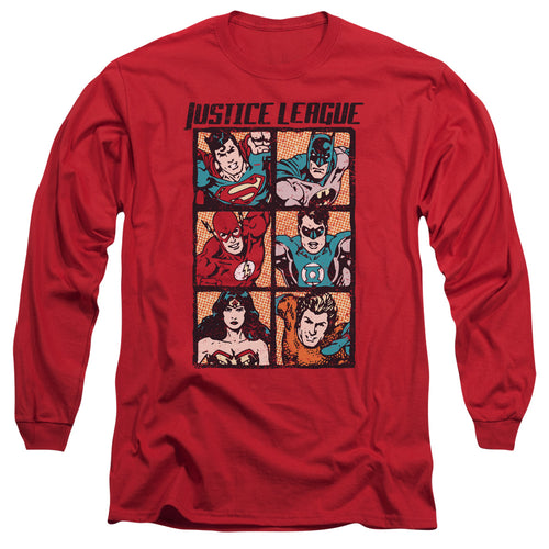 Justice League Rough Panels Long Sleeve T-Shirt