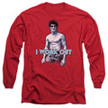 Bruce Lee Lee Works Out Long Sleeve T-Shirt