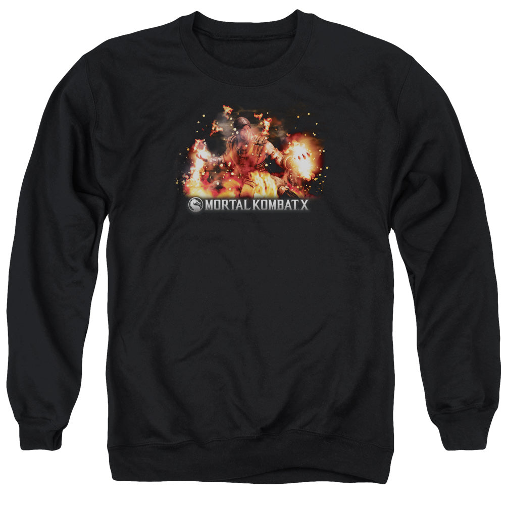 Mortal Kombat X Scorpion Flames Crewneck Sweatshirt