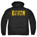 The Batman Text on Black Pullover Hoodie