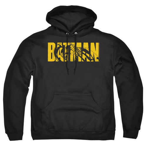 The Batman Text on Black Pullover Hoodie