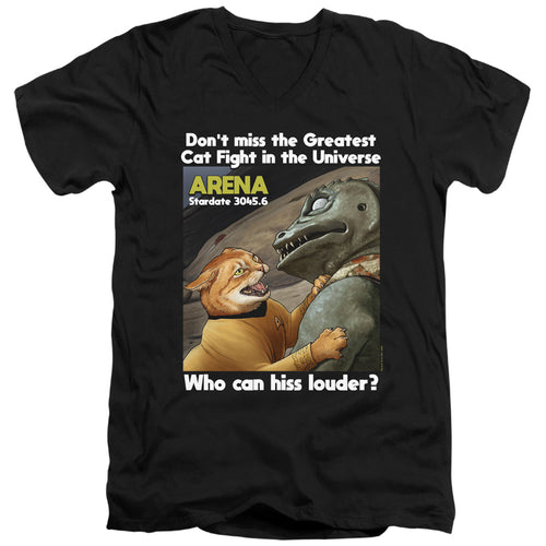 Star Trek Cats Arena Cat Fight V-Neck T-Shirt