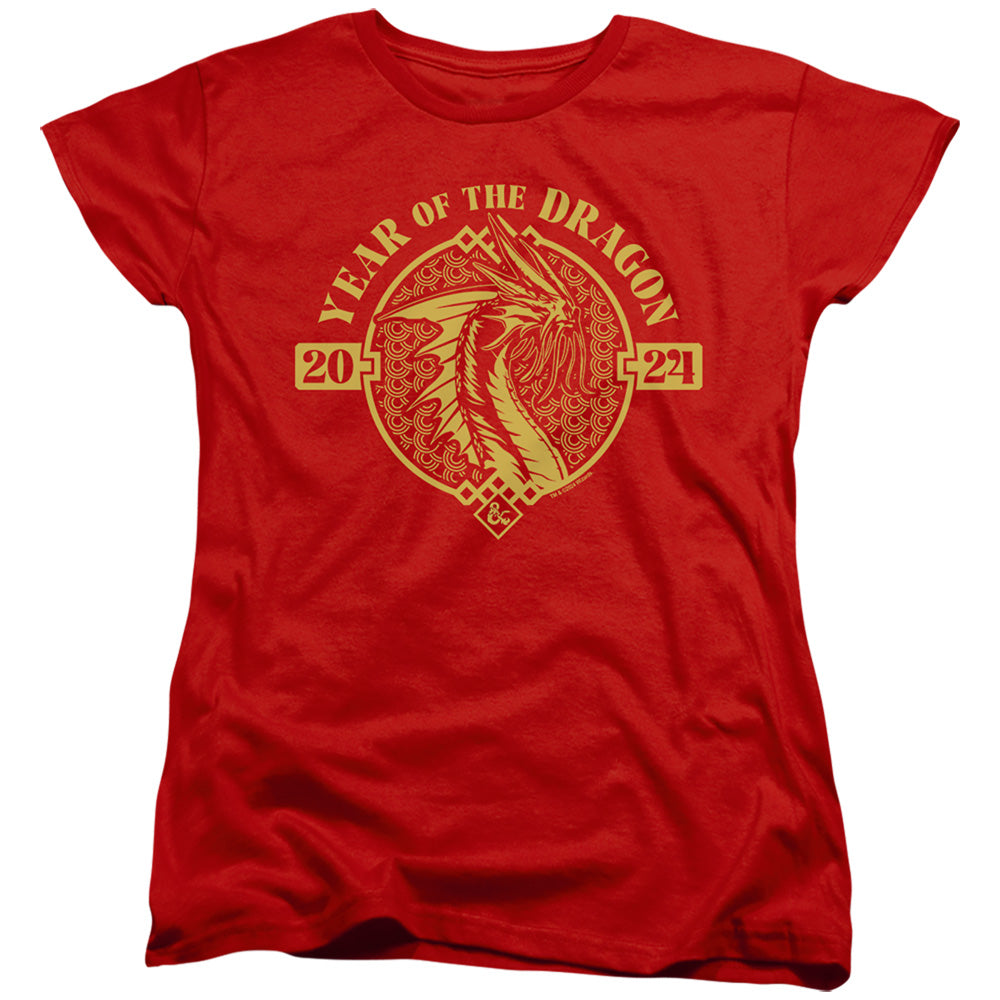 Dungeons & Dragons Year of the Dragon Gold Beast Womens T-Shirt