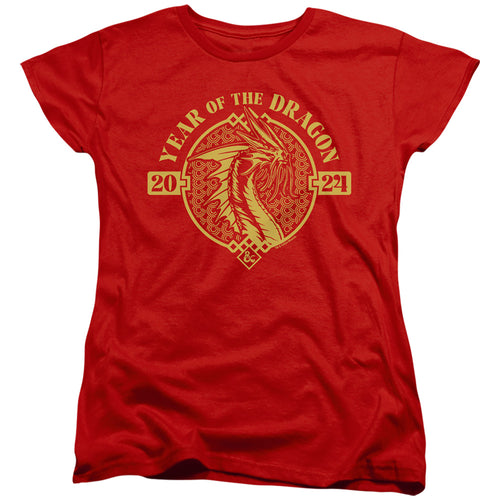 Dungeons & Dragons Year of the Dragon Gold Beast Womens T-Shirt