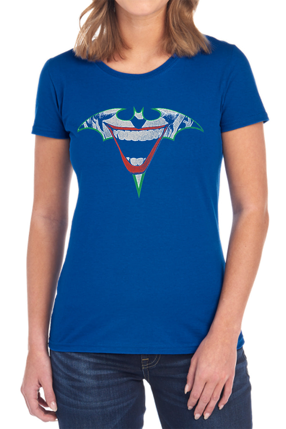 Batman Joker Bat Logo Womens T-Shirt