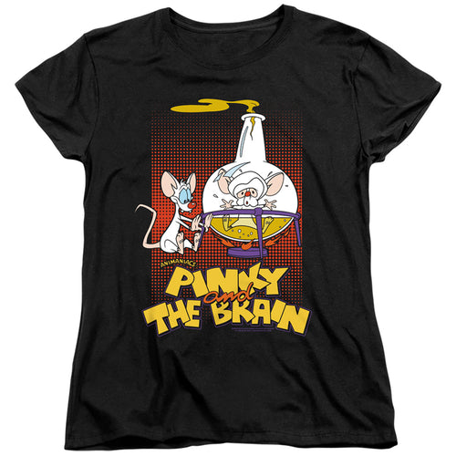 Pinky and the Brain Lab Flask Womens T-Shirt