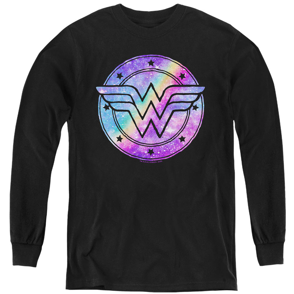 Wonder Woman Unicorn Galaxy Logo Youth Long Sleeve T-Shirt