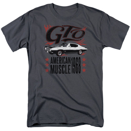 Pontiac Gto Flames Charcoal T-Shirt