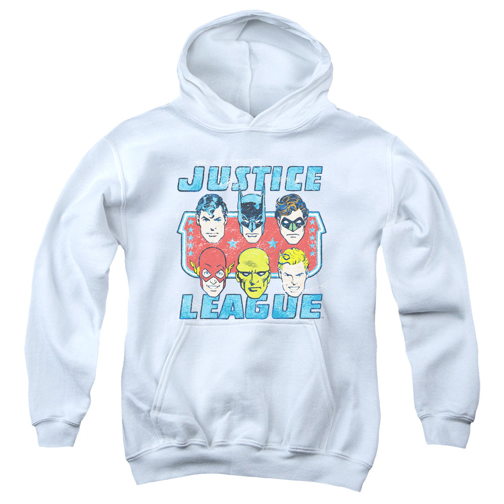 DC Comics Faces Of Justice Youth Hoodie