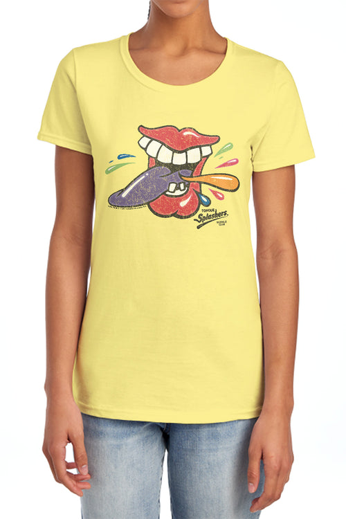 Dubble Bubble Rolling Tongue Womens T-Shirt