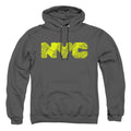 New York City Map Fill Charcoal Pullover Hoodie
