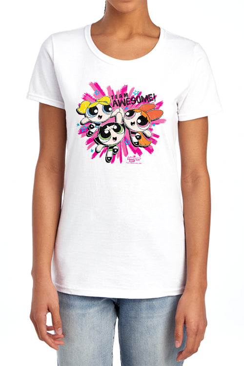 The Powerpuff Girls Team Awesome Womens T-Shirt