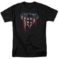 Superman Bleeding Shield Black T-Shirt